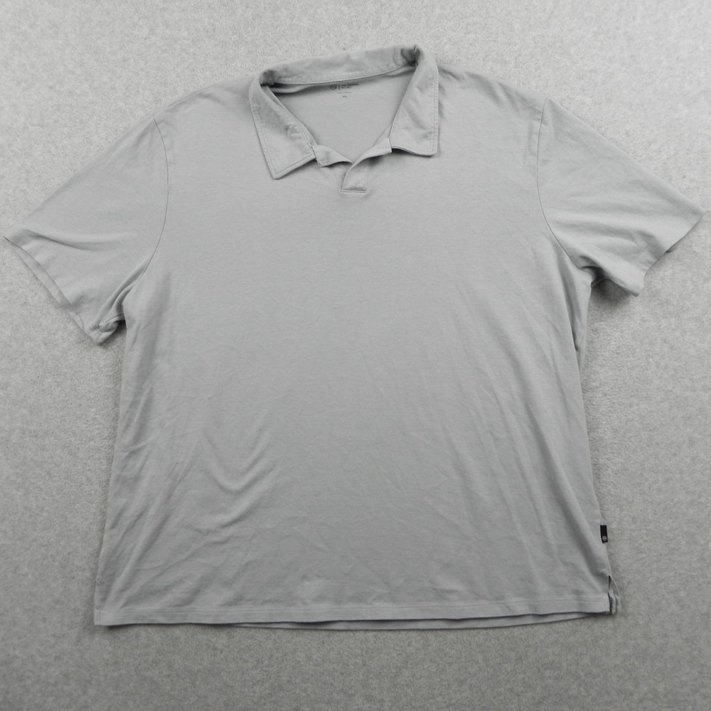 AG Adriano Goldschmied Polo Shirt Mens 2XL XXL Casual Knit Gray Short Sleeve